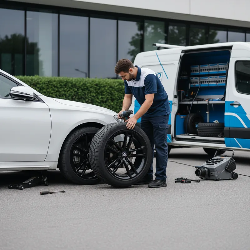Tarif montage pneu à domicile : grille de prix en 2026